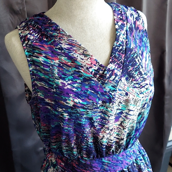 Abstract Sun Dress Open Back [street fifteen] M - Picture 2 of 7